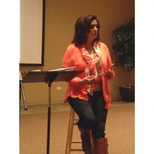 Tweeny speaking at Elmhurst Reformed